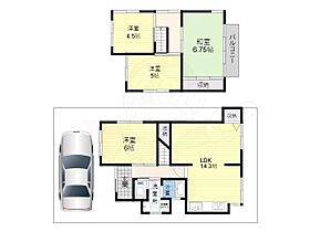 京都府京都市伏見区深草大亀谷内膳町（賃貸一戸建4LDK・2階・84.98㎡） その2