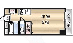 中書島第4ハッコーハイツ ワンルームの間取図画像