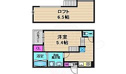 NEXSTAGE深草坊町 1Kの間取図画像