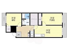 ドルミ高矢 3LDKの間取図画像