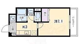 サントゥールくいな橋 1Kの間取図画像
