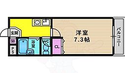 ハウスリーク381 1Kの間取図画像