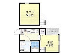 ハーモニーテラス豊後橋町A 1Kの間取図画像