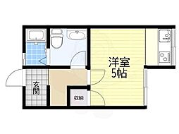 誠マンション 1Kの間取図画像