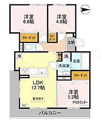 サウス・レジデンス 菱川 3階/-