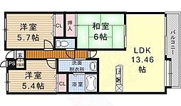 グランK'S 3LDKの間取図画像