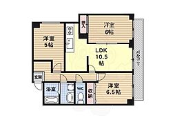 スカイビュー東土川 3LDKの間取図画像