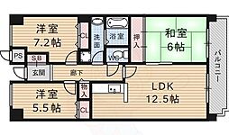 フレックス戸ノ内 3LDKの間取図画像