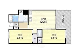 エバー・グリーン宇治 2LDKの間取図画像