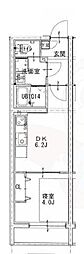 ARCA桂川 1DKの間取図画像