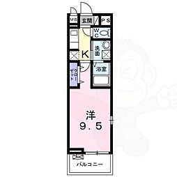 ボナールさざんか 1Kの間取図画像