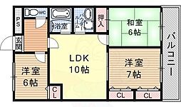 ラ・ポール 3LDKの間取図画像