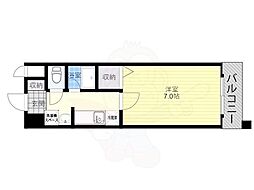 クレアールエスパシオ 1Kの間取図画像