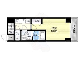 エスリード京都吉祥院 1Kの間取図画像