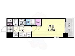 ESPLACEKYOTORAKUNAN 1Kの間取図画像