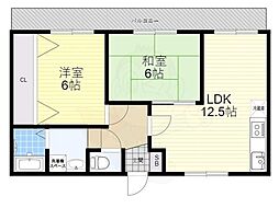 エクセレント墨染 3LDKの間取図画像
