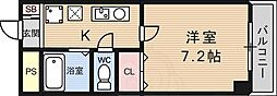 フォレスト醍醐 1Kの間取図画像