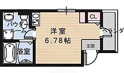 KyotoHouse西寺 1Kの間取図画像