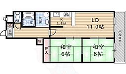 ラポート・折坂 2LDKの間取図画像