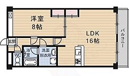 グレースナカミヤ 1LDKの間取図画像