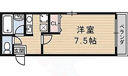 パレット 1Kの間取図画像