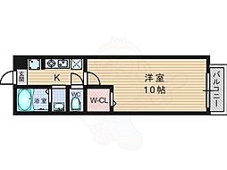 ラ・コリーヌ1 1Kの間取図画像