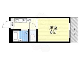 ランスロット桃山 1Kの間取図画像