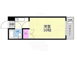 ディアコート 1Kの間取図画像