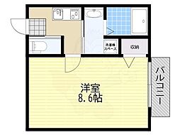 シャンクレール4 1Kの間取図画像