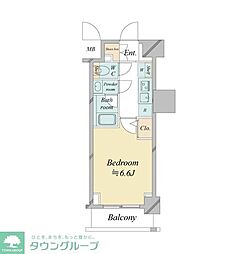 ドゥーエ新横浜 1Kの間取図画像