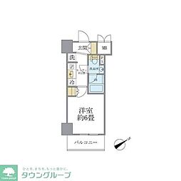 レスピール川崎 1Kの間取図画像