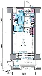 ジェノヴィア横浜鶴見市場スカイガーデン 1Kの間取図画像