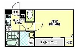 ONEPEACE 1Kの間取図画像