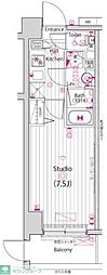 ガーラプレシャス横浜鶴見 1Kの間取図画像