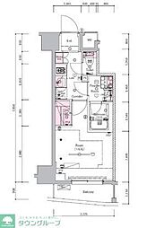 SYFORME SHINKOYASU 1Kの間取図画像