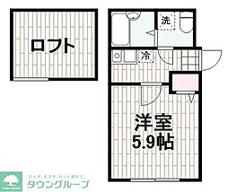 ABBEYROAD 1Kの間取図画像