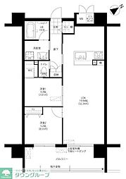 ニューガイア川崎No.70 2LDKの間取図画像