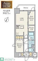 Alivis川崎 2SLDKの間取図画像