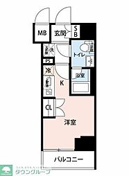 クレストタップ川崎I 1Kの間取図画像