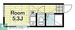 ユナイト塩浜ウィンストン ワンルームの間取図画像