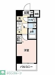 クレイシアアイズ鶴見ステーションサイト 1Kの間取図画像
