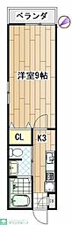 GreenGarnet 1Kの間取図画像