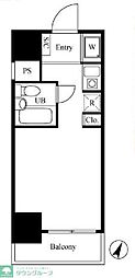 スカイコート鶴見5 ワンルームの間取図画像