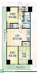 サンマリーナ新子安 3LDKの間取図画像