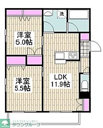 Advantage24 2LDKの間取図画像