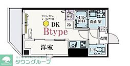 grand bCASA KAWASAKIII 1DKの間取図画像
