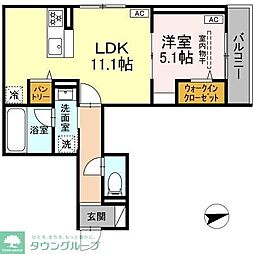 D Paina Egawa I 1LDKの間取図画像