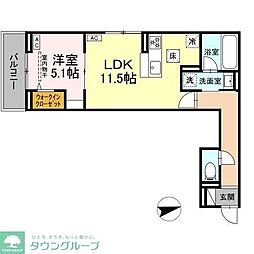D Paina Egawa I 1LDKの間取図画像