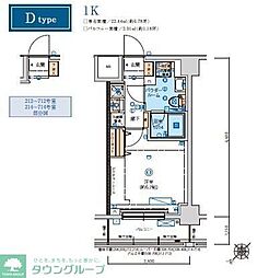 LIVCITY横濱ヒルサイドテラス 1Kの間取図画像