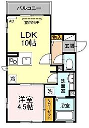 MuseFort 1LDKの間取図画像